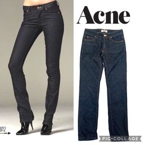ACNE STUDIOS DEX DC Straight Mid rise dark wash jeans size 28